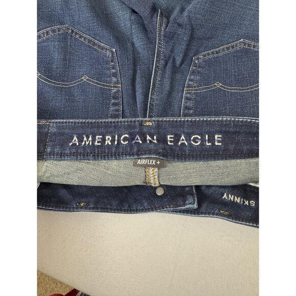 American Eagle Mens 30x30 Skinny Jeans Dark Wash Denim Streetwear Preppy Indie - Picture 4 of 12